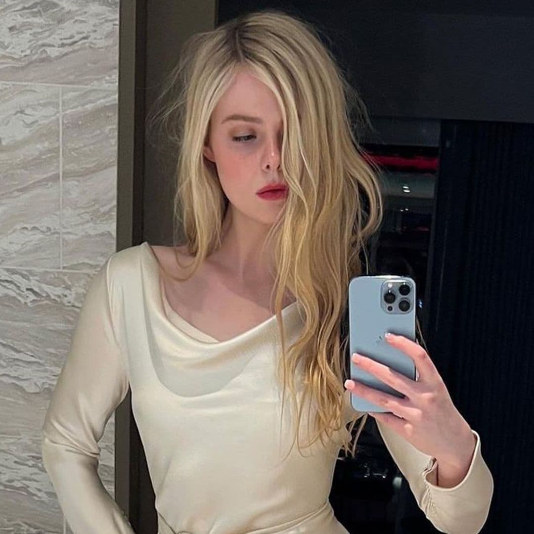 El look 'vintage' del que Elle Fanning se enamoró en segundos (y llevó a una fiesta en Los Ángeles)