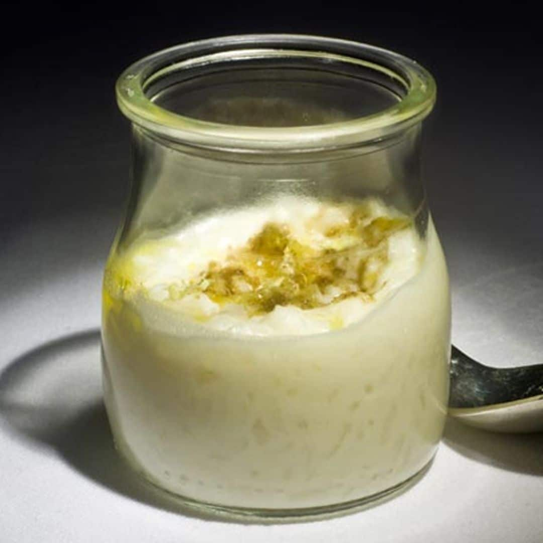 Risotto de yogur con toques cítricos