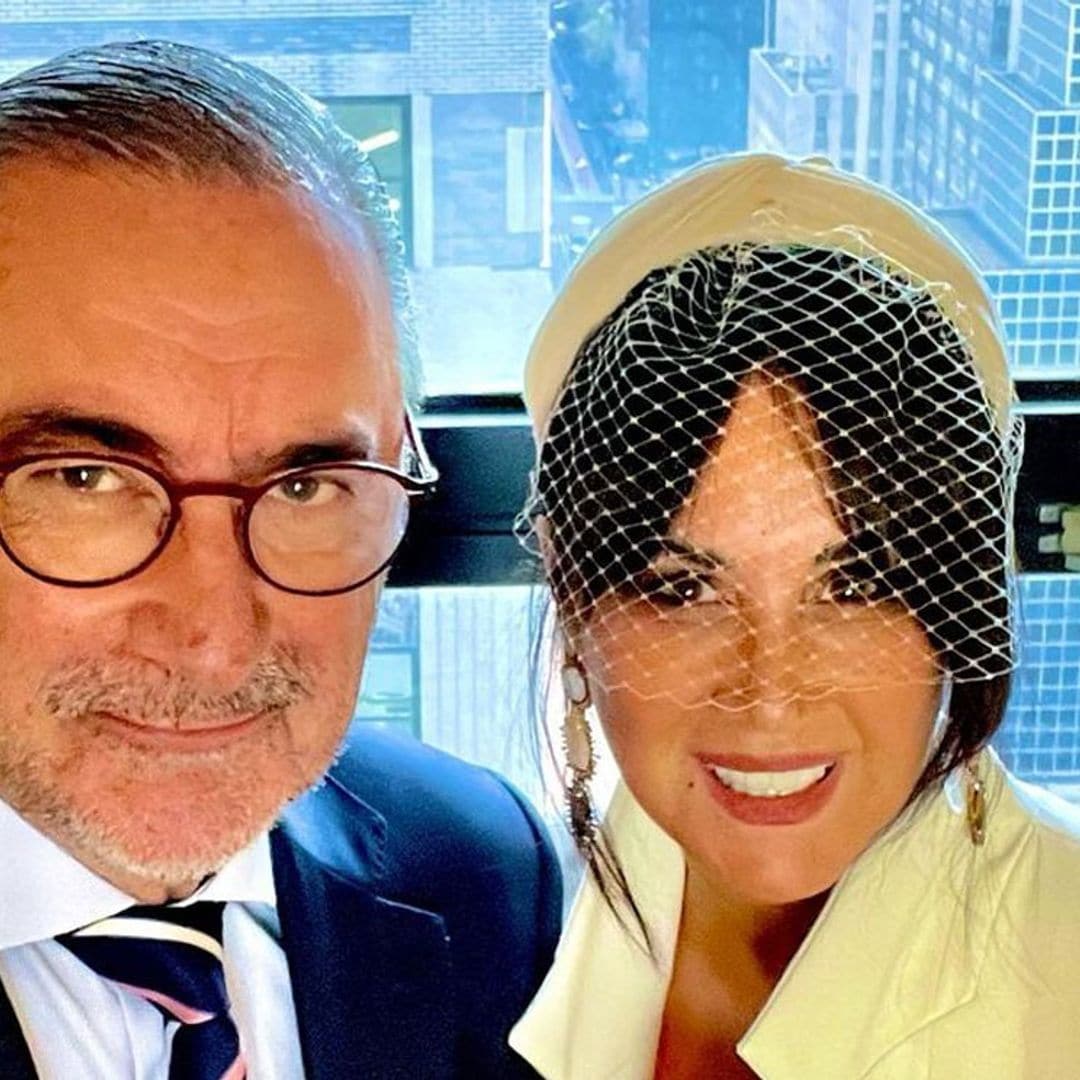 Carlos Herrera comparte una foto de su boda con Pepa Gea