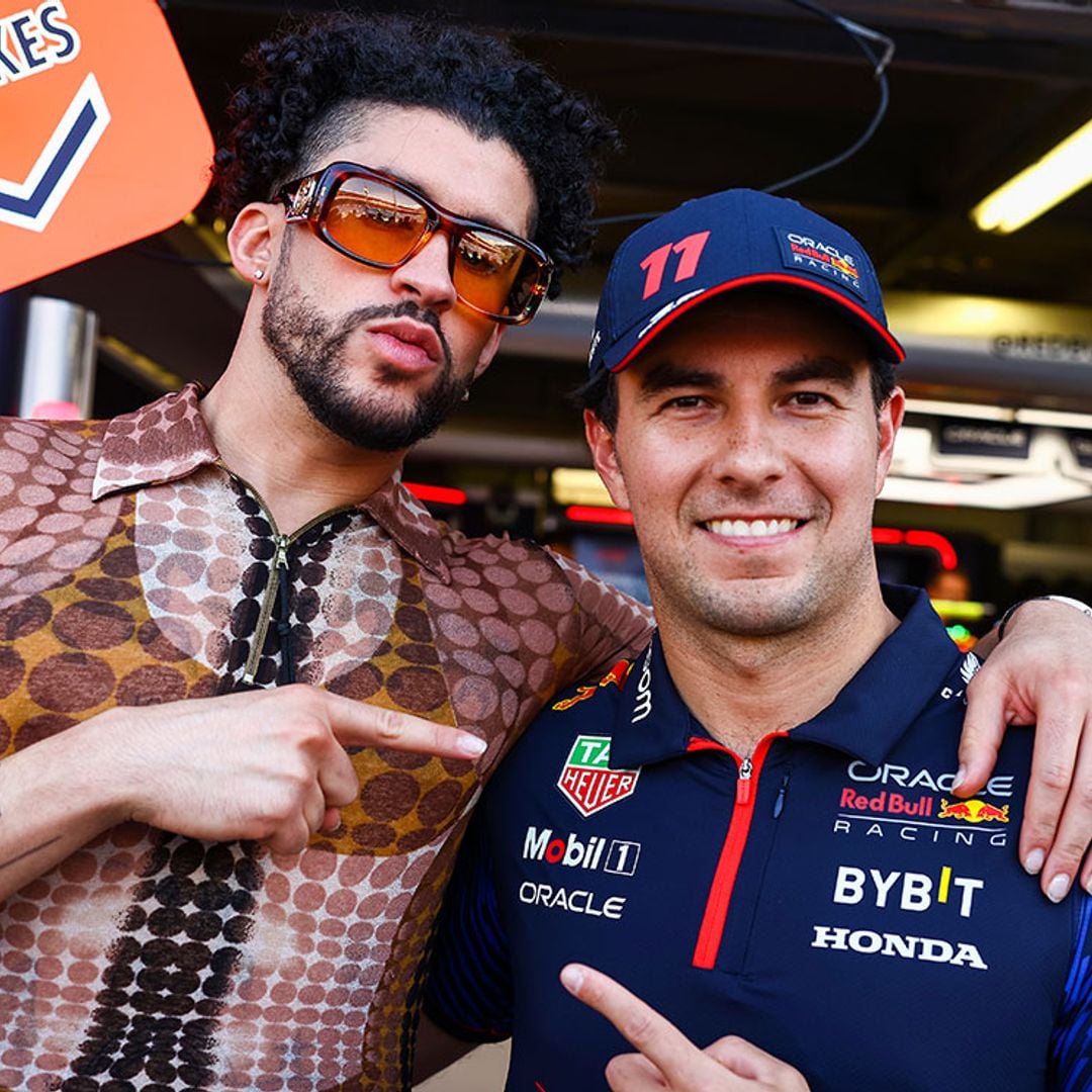 El Checo Pérez presume su divertido encuentro con Bad Bunny en Mónaco