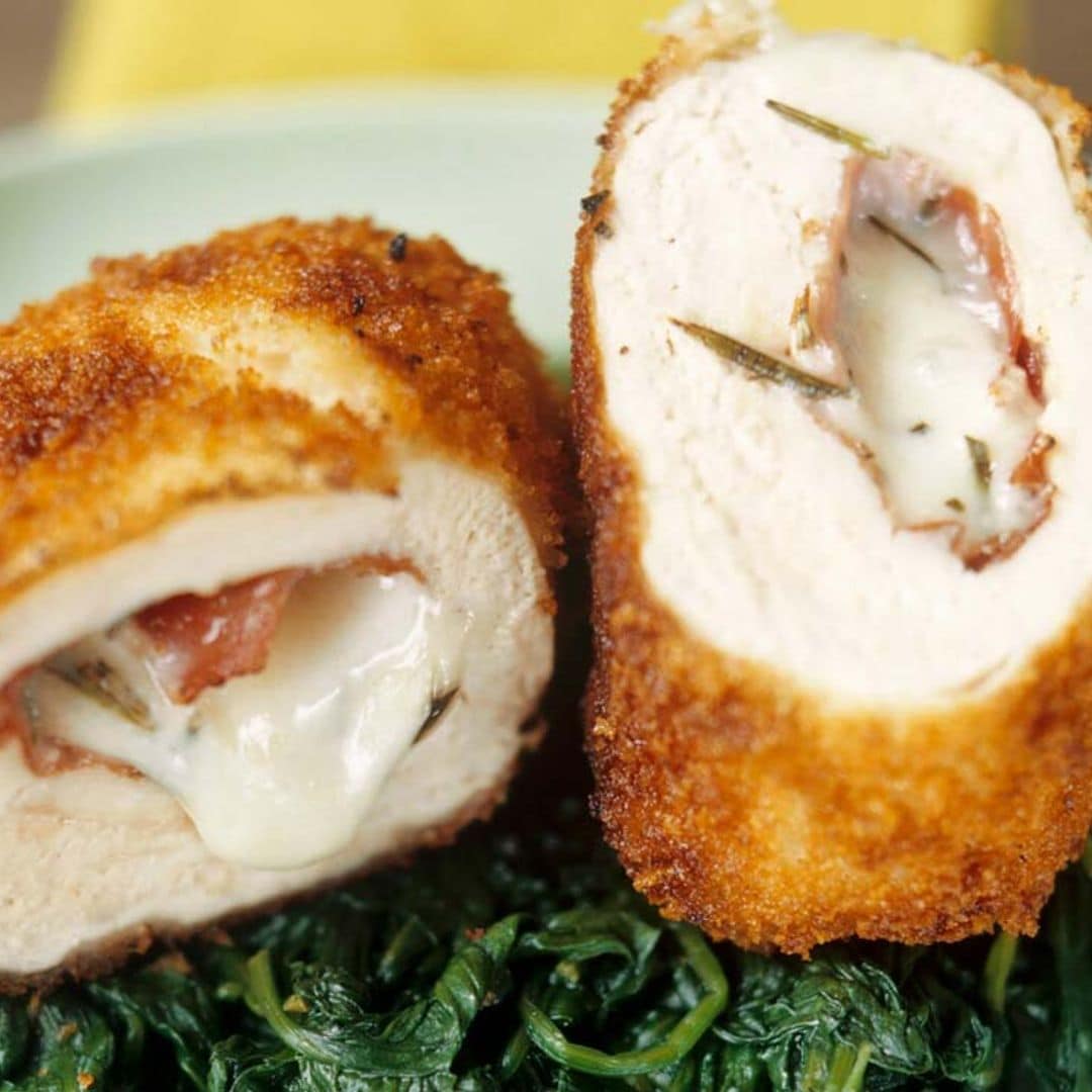 'Cordon bleu' de pollo relleno de bresaola y queso