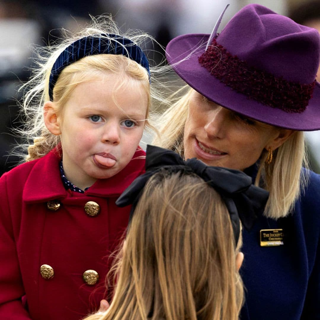 Las travesuras de Lena, hija de Zara Tindall, en la primera carrera de caballos del año