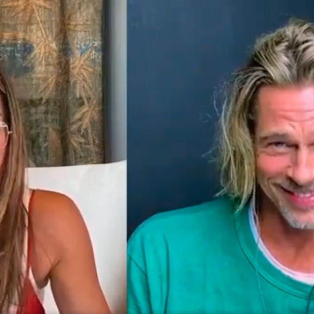 El coqueto y tan esperado encuentro virtual de Jennifer Aniston y Brad Pitt