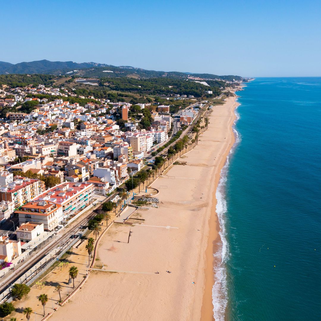 Vista desde un dron de Canet de Mar, Barcelona