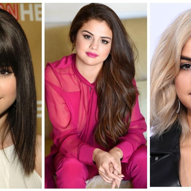 collage selena gomez cortes de pelo