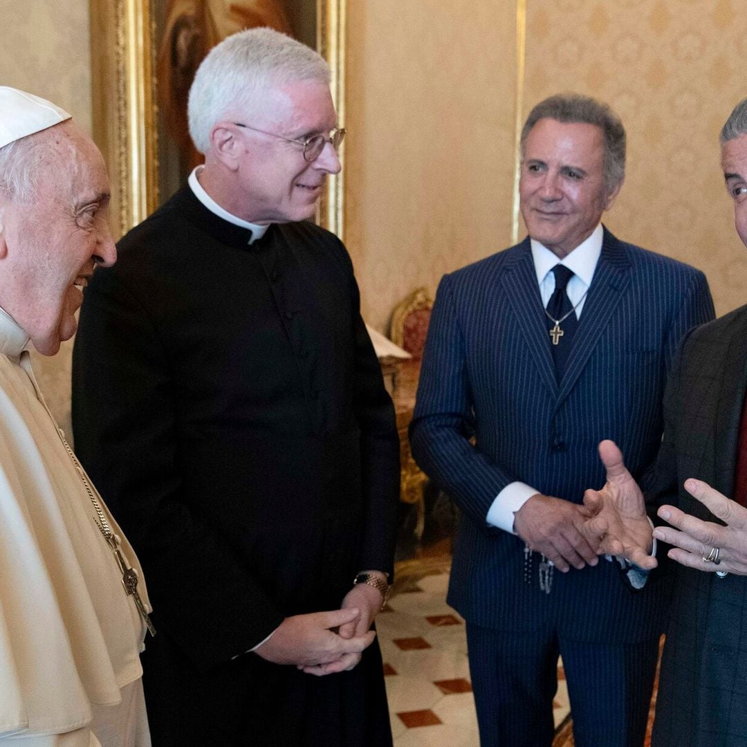 Así fue el encuentro de Sylvester Stallone y su familia con el Papa Francisco