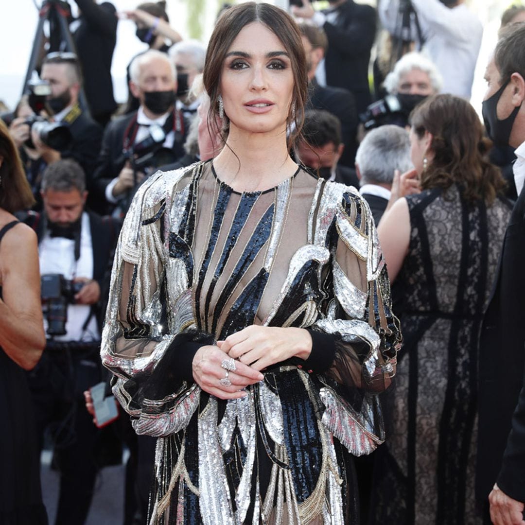 Paz Vega se baña en lentejuelas una vez más con su nuevo vestido transparente