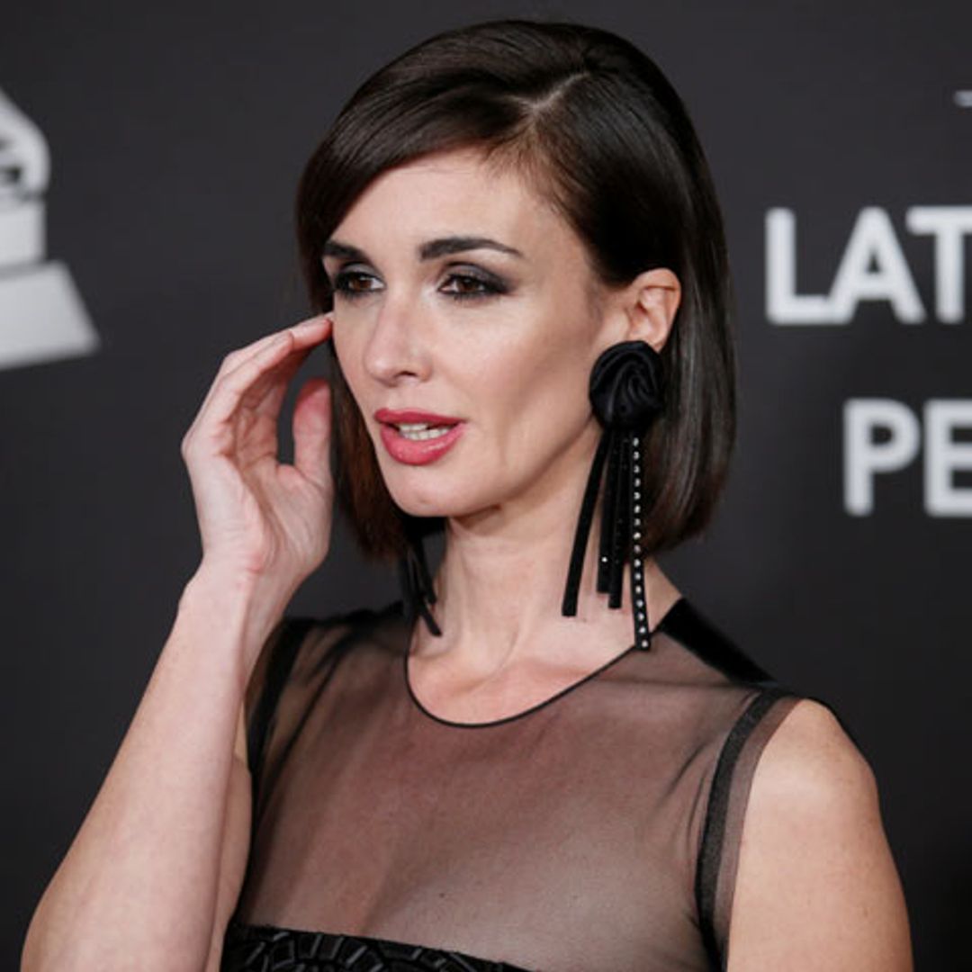 Paz Vega presume de cuerpazo en Las Vegas con su look de terciopelo y efecto mosaico