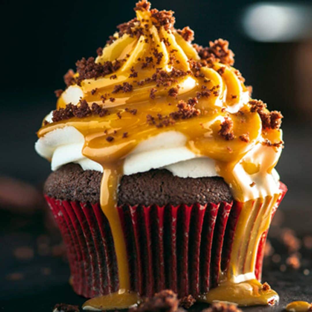 ‘Cupcakes’ de chocolate y caramelo