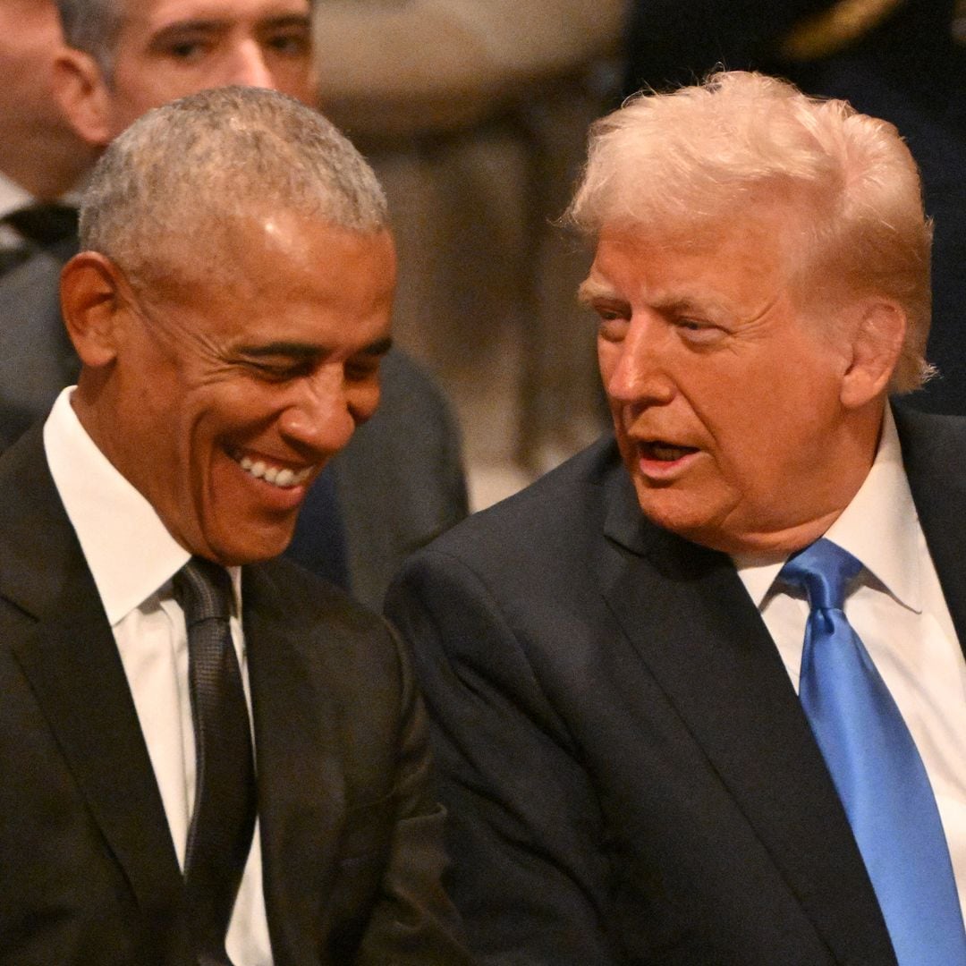 Entre plática y risas, el encuentro de Barack Obama y Donald Trump en el funeral de Jimmy Carter