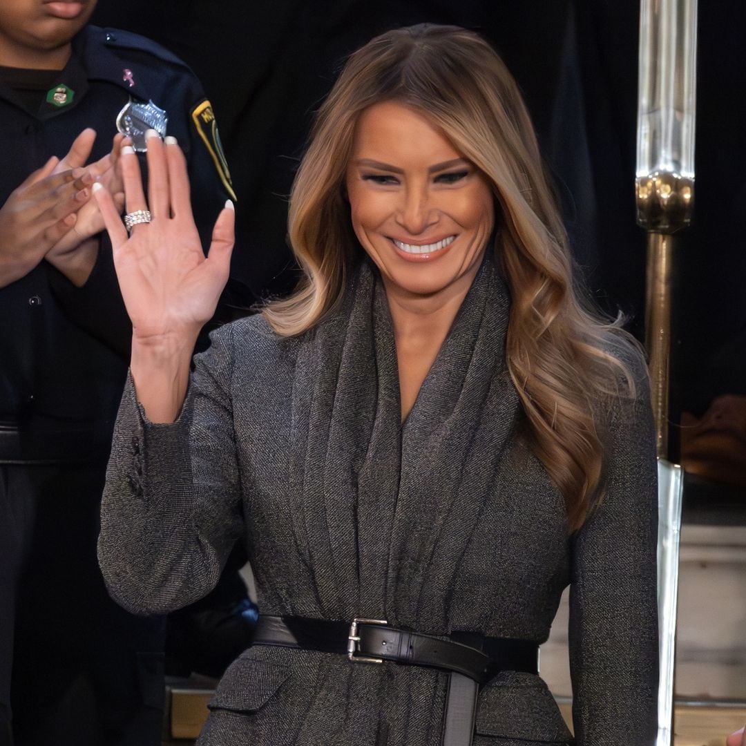 Melania Trump se roba las miradas con su presencia en el primer discurso de Donald Trump en el Capitolio