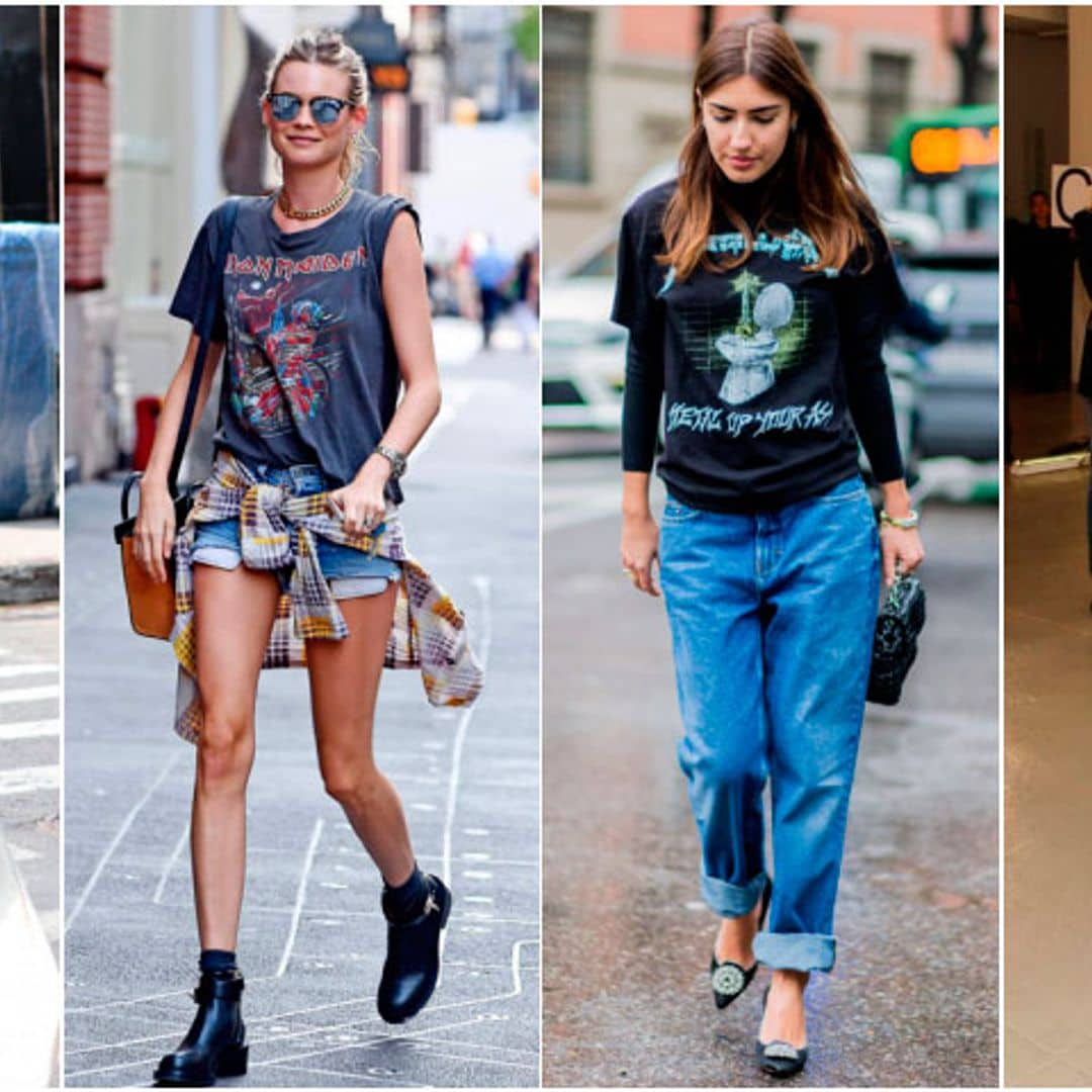 Guía de estilo: Cómo vestir una camiseta 'rock-band' en 10 ‘looks’