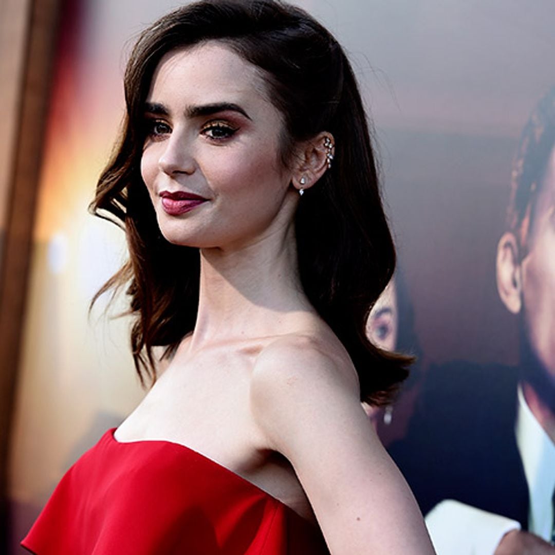 Lily Collins y su vestido rojo, protagonistas en la noche de ‘The Last Tycoon’