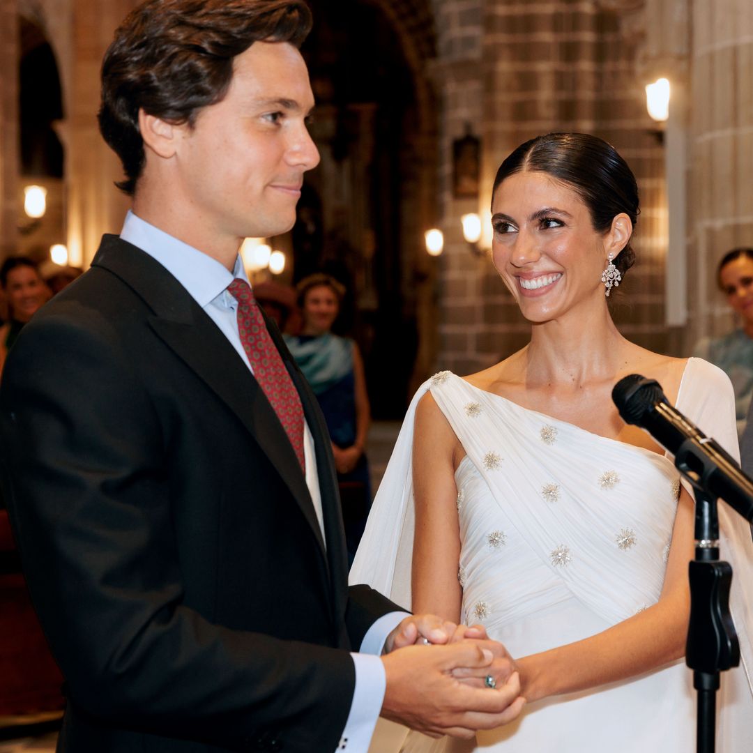 Ana Cristina Portillo con Santiago Camacho en su boda