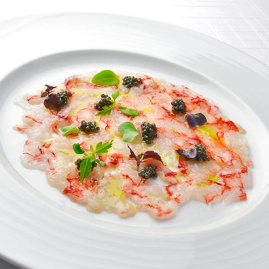 Carpaccio de gamba roja