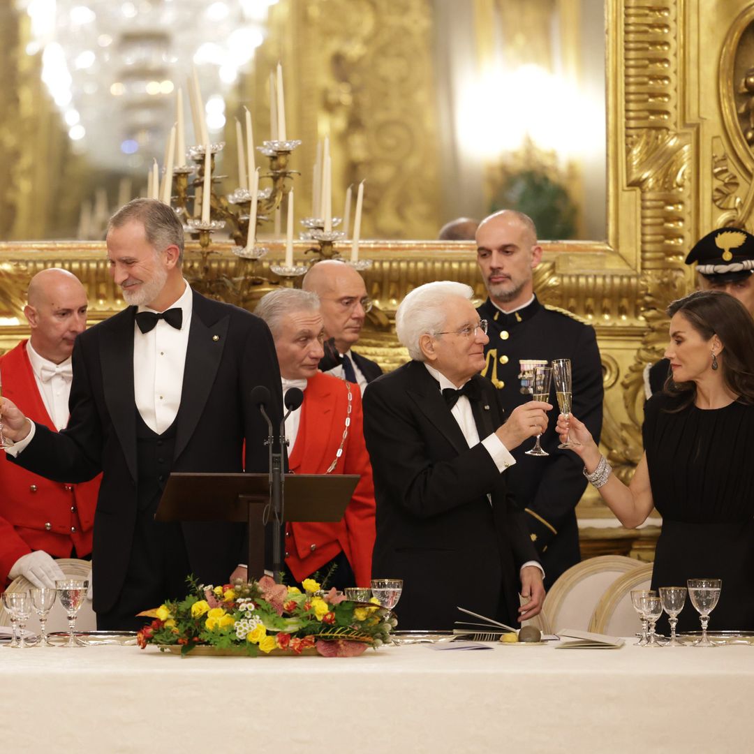 La cena de gala de los Reyes en Roma: el menú, las frases en italiano y un vestido con guiño