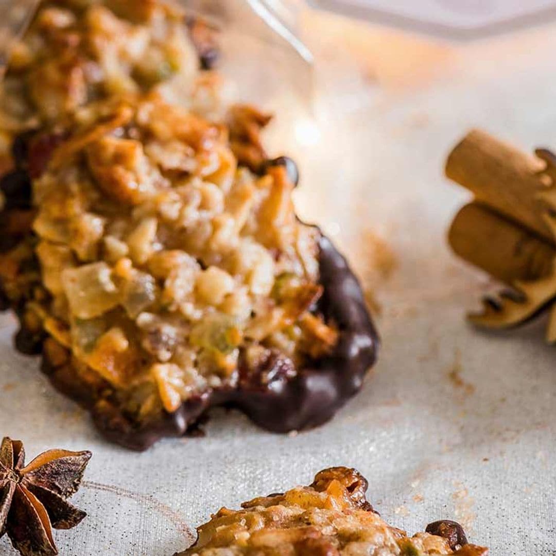 Galletas florentinas con chocolate y naranja confitada