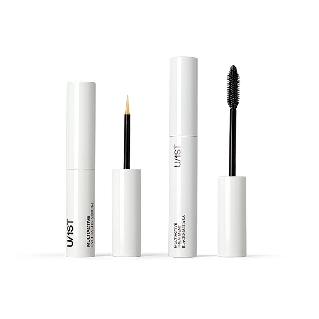 Multiactive Eyelash Serum y Multiactive Treatment Black Mascara, de U/1ST