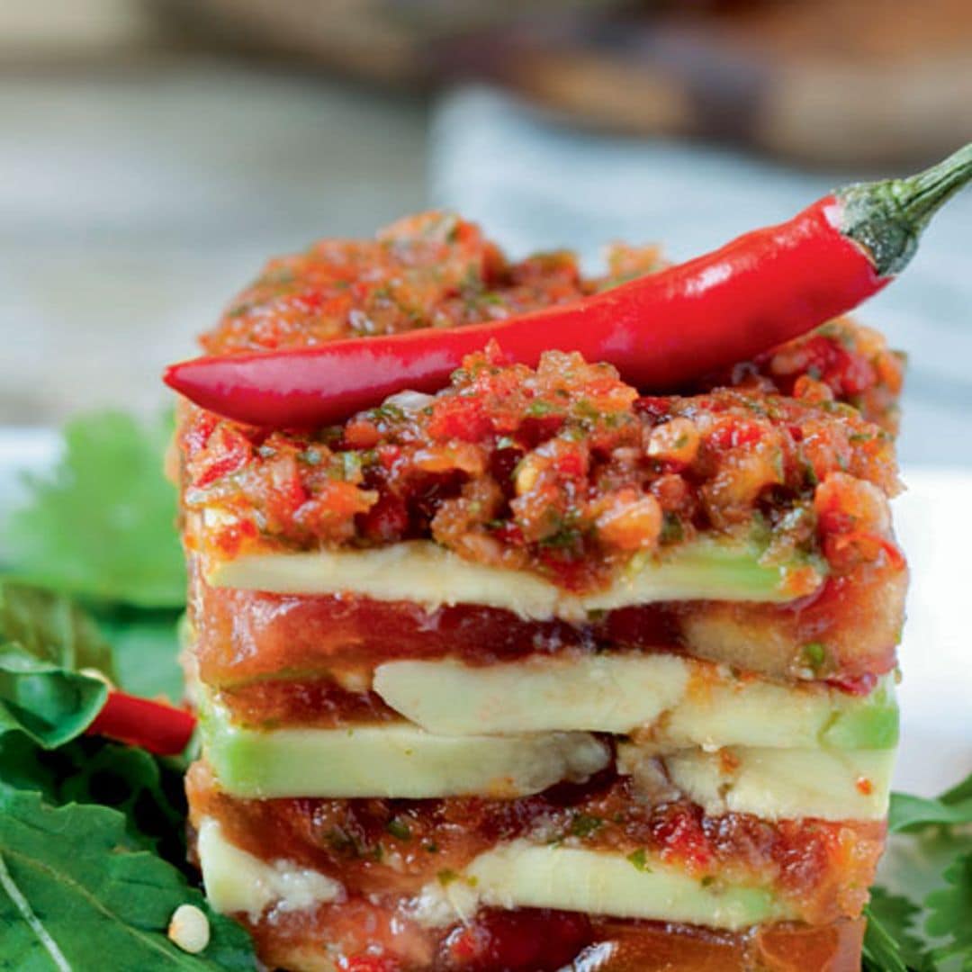 Timbal de tomate y pepino