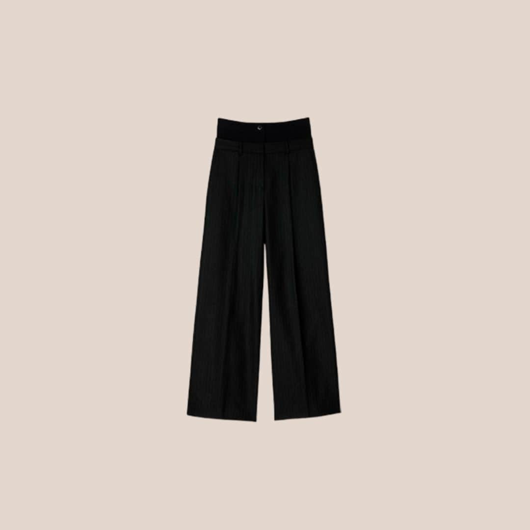 Pleated suit pants