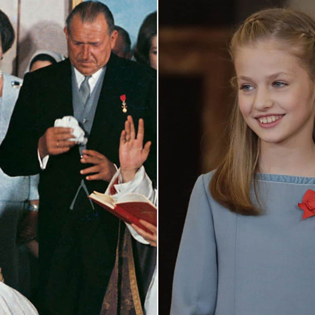 Doble homenaje de Felipe VI: a su hija y a su abuelo