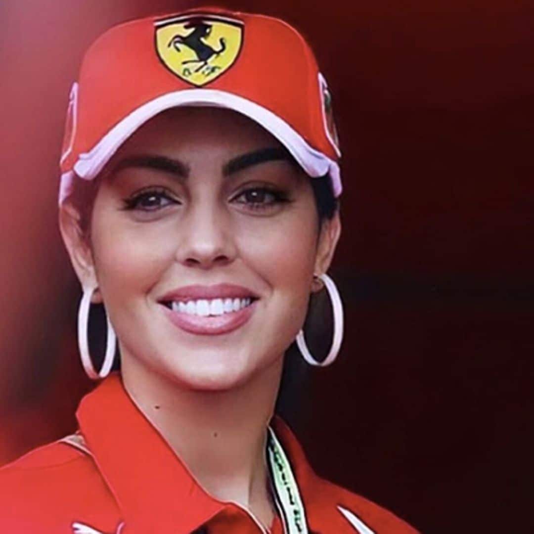 Georgina Rodríguez, invitada de lujo del Gran Prix de Monte Carlo, visita la escudería Ferrari