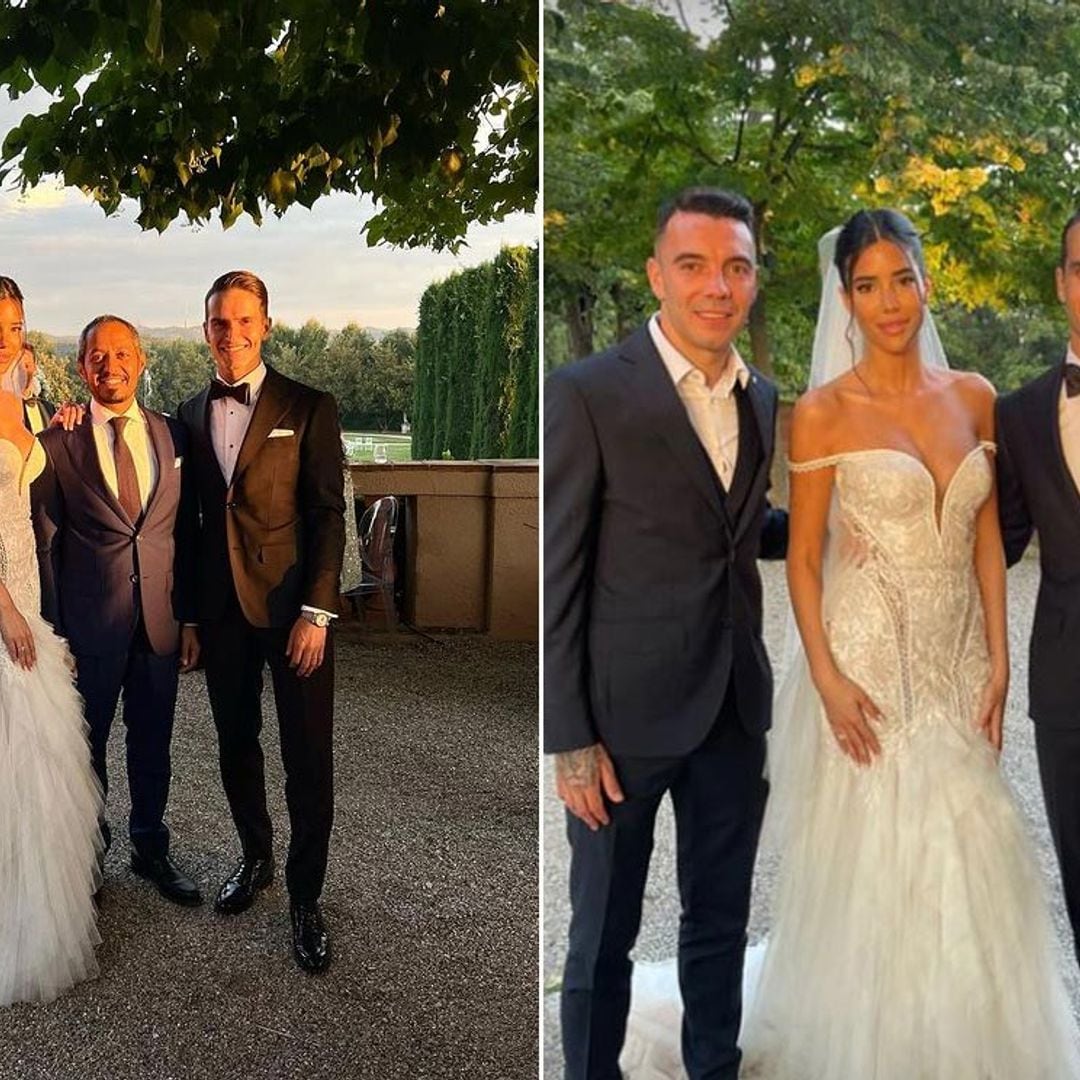 El futbolista del Celta Denis Suárez y Nadia Avilés se dan el 'sí quiero' en un castillo del siglo XI