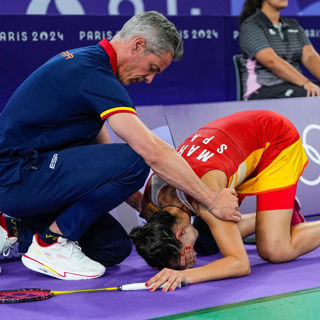 Las lágrimas de Carolina Marín al lesionarse en la semifinal de los Juegos Olímpicos: 'Me he roto'