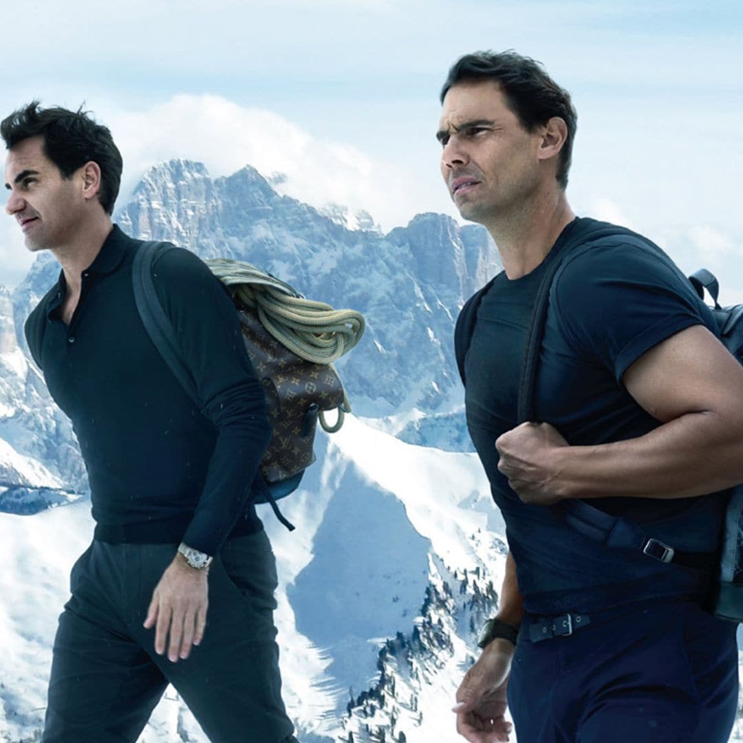 Rafa Nadal y Roger Federer, unidos por Louis Vuitton en los Alpes italianos