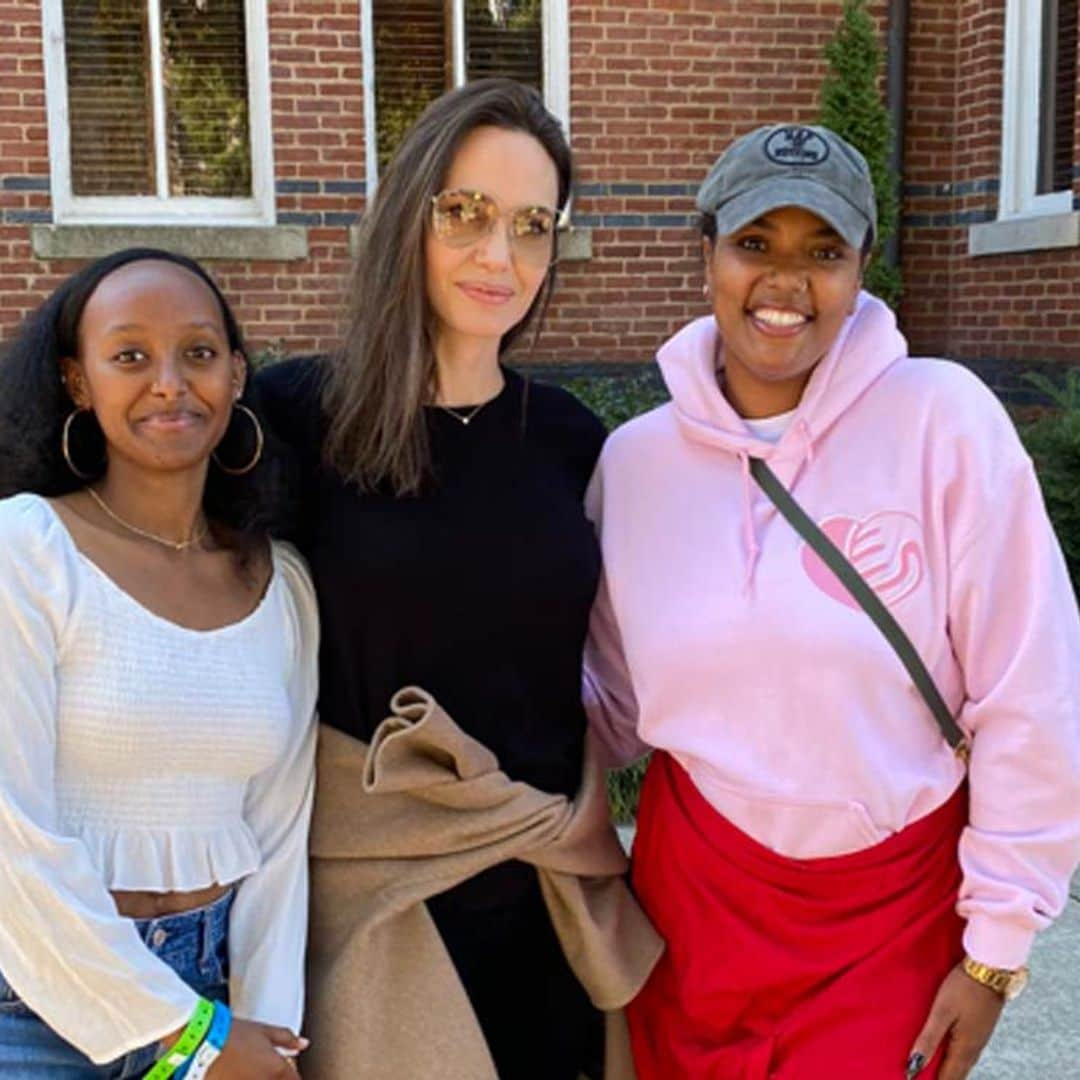 Angelina Jolie visita a su hija Zahara en la universidad causando furor entre el alumnado