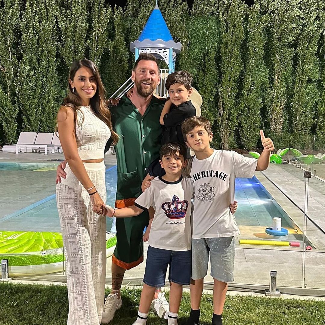 Antonela Roccuzzo y sus hijos apoyan a Messi en la Copa América 2024