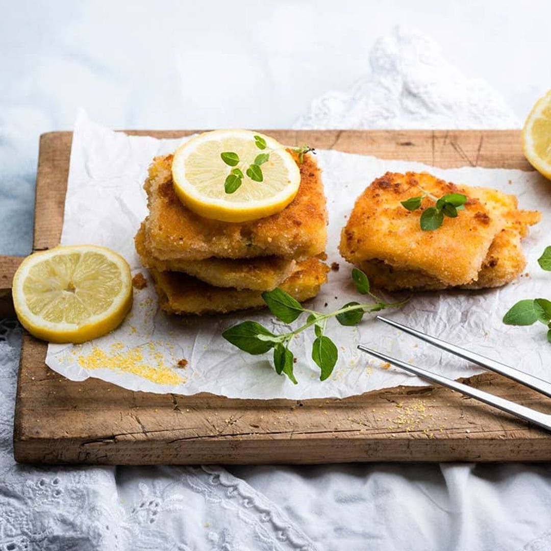 Mini escalopes de polenta y queso