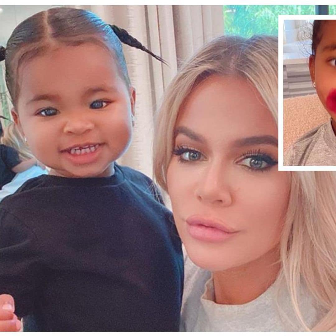 Khloé Kardashian ‘atrapa’ a su hija True jugando con su labial, ¡tienes que verlo!