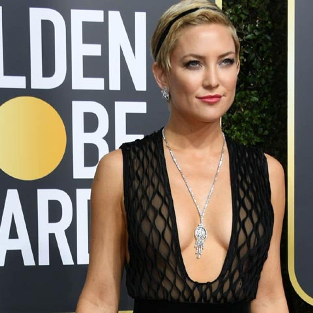 Pronunciado escote y transparencias: Kate Hudson revoluciona la alfombra roja