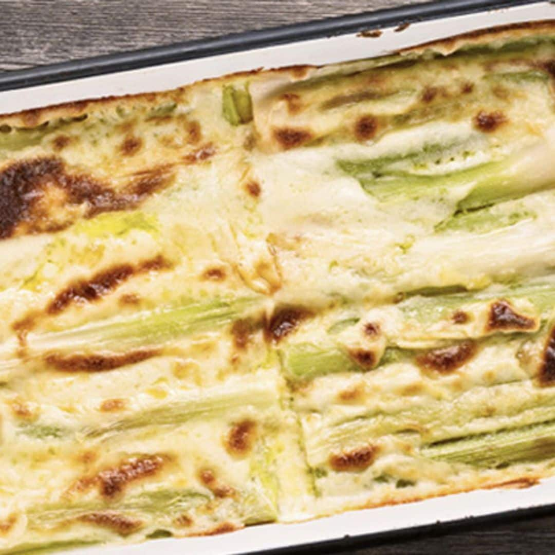 Puerros gratinados