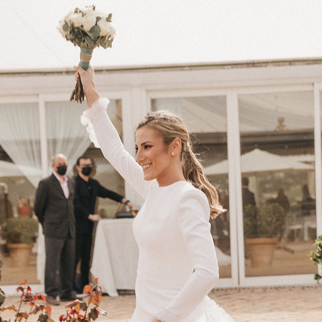 La boda de Ana en Córdoba con una tiara familiar y un vestido en homenaje a su madre