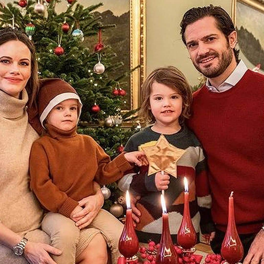 La bella felicitación navideña de Carlos Felipe y Sofia de Suecia con su 'familia creciente'