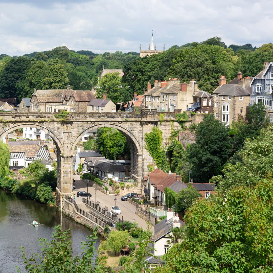 Río Nidd desde el castillo de Knaresborough, Inglaterra