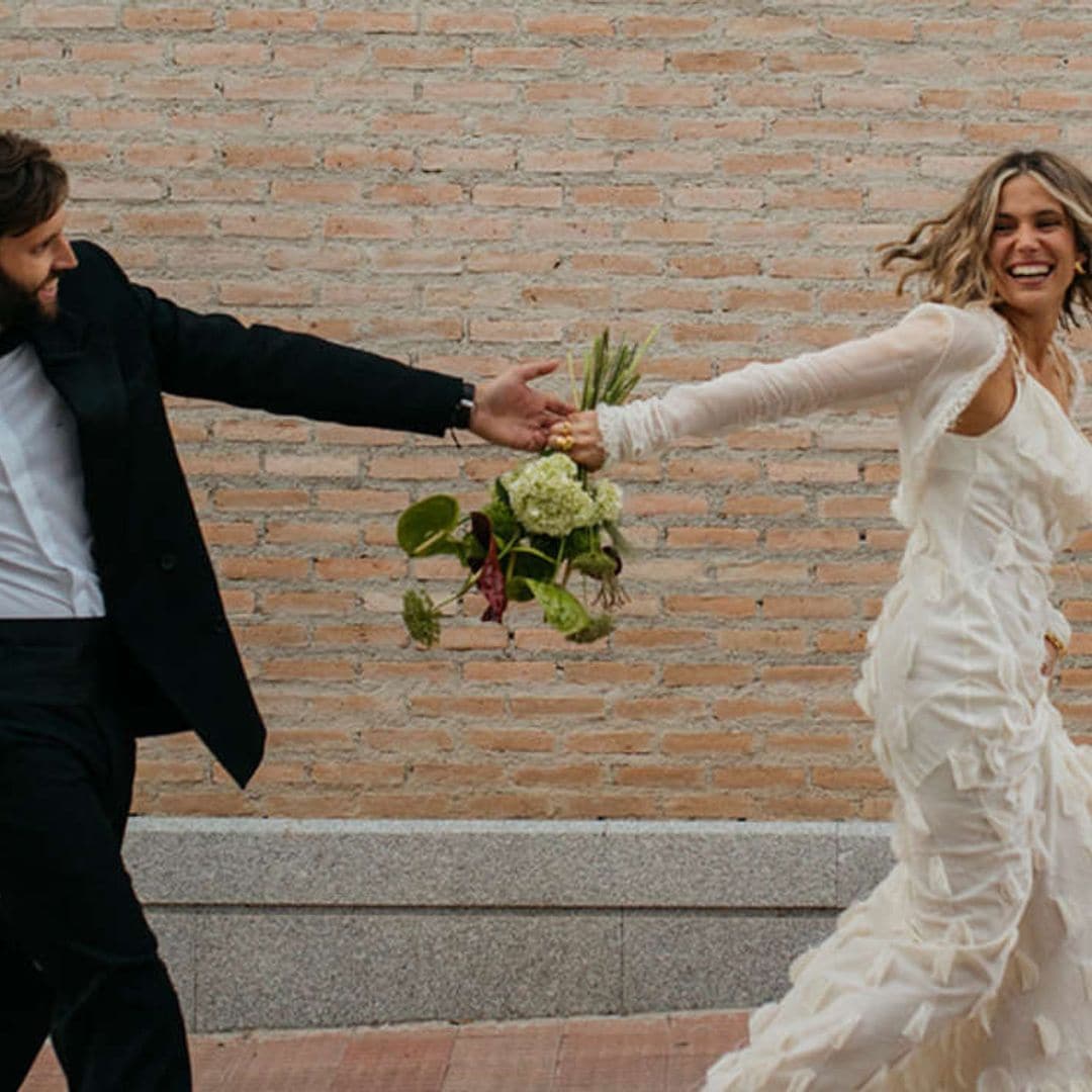 Un vestido de novia comprado 'online' para la boda viral de Adriana en Madrid