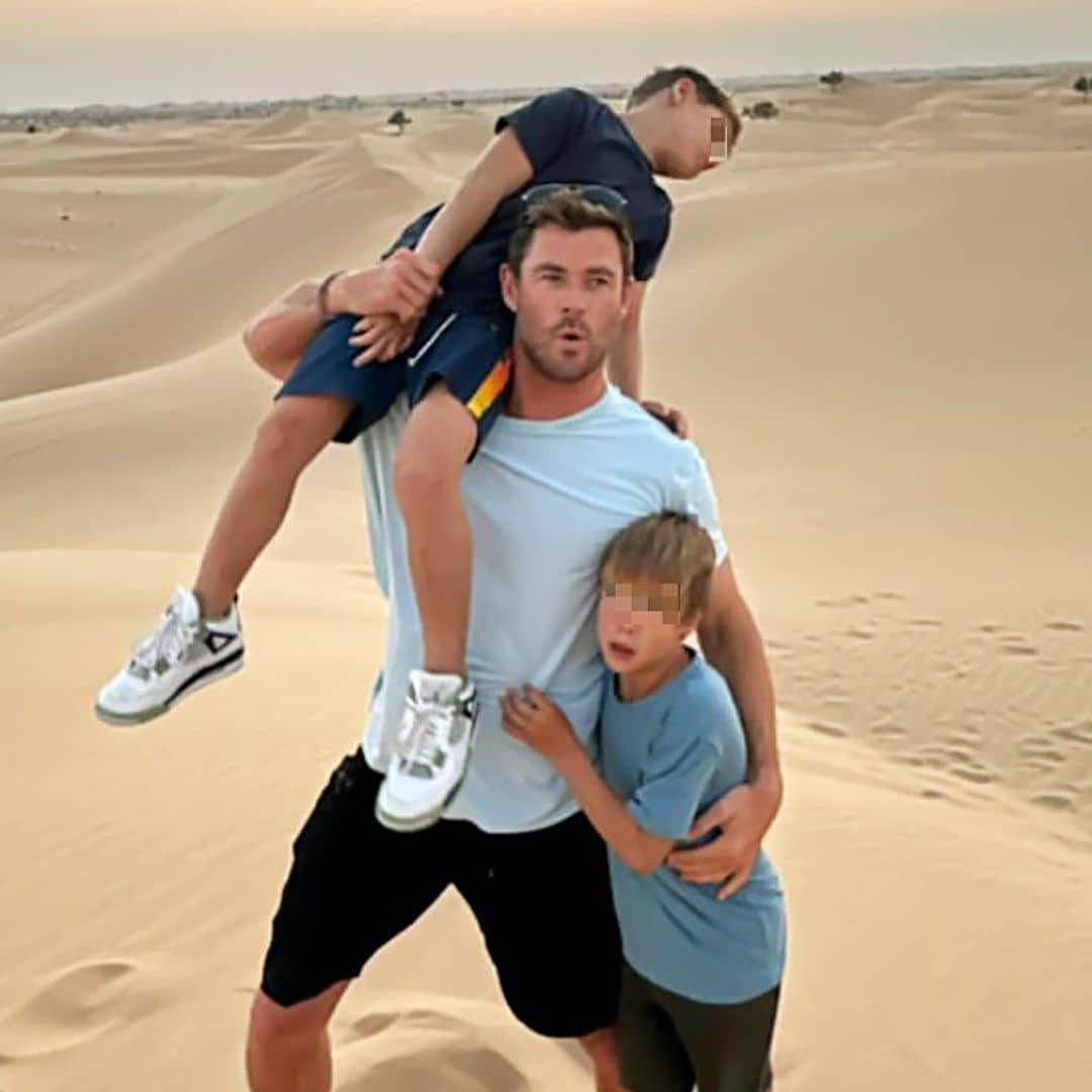 La aventura en el desierto de Chris Hemsworth con su familia mientras Elsa Pataky está en España