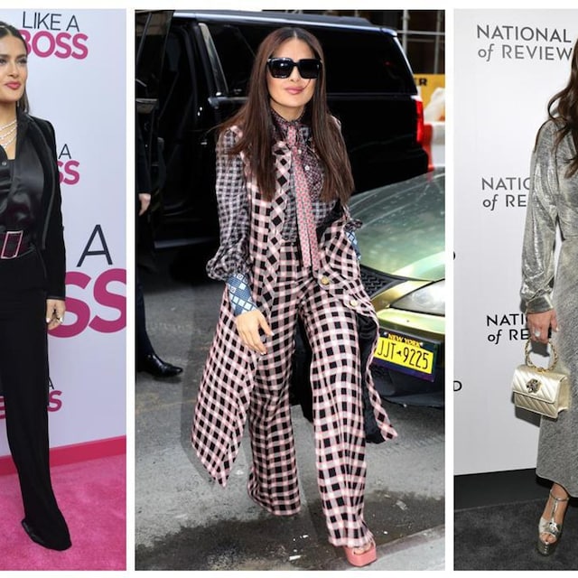 salma hayek collage looks