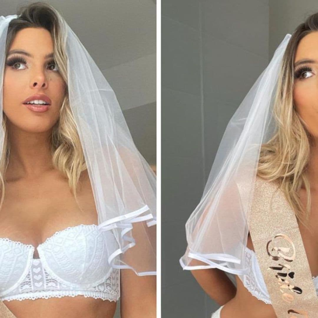 Lele Pons, en bikini y un sexy velo, presume la invitación de su boda