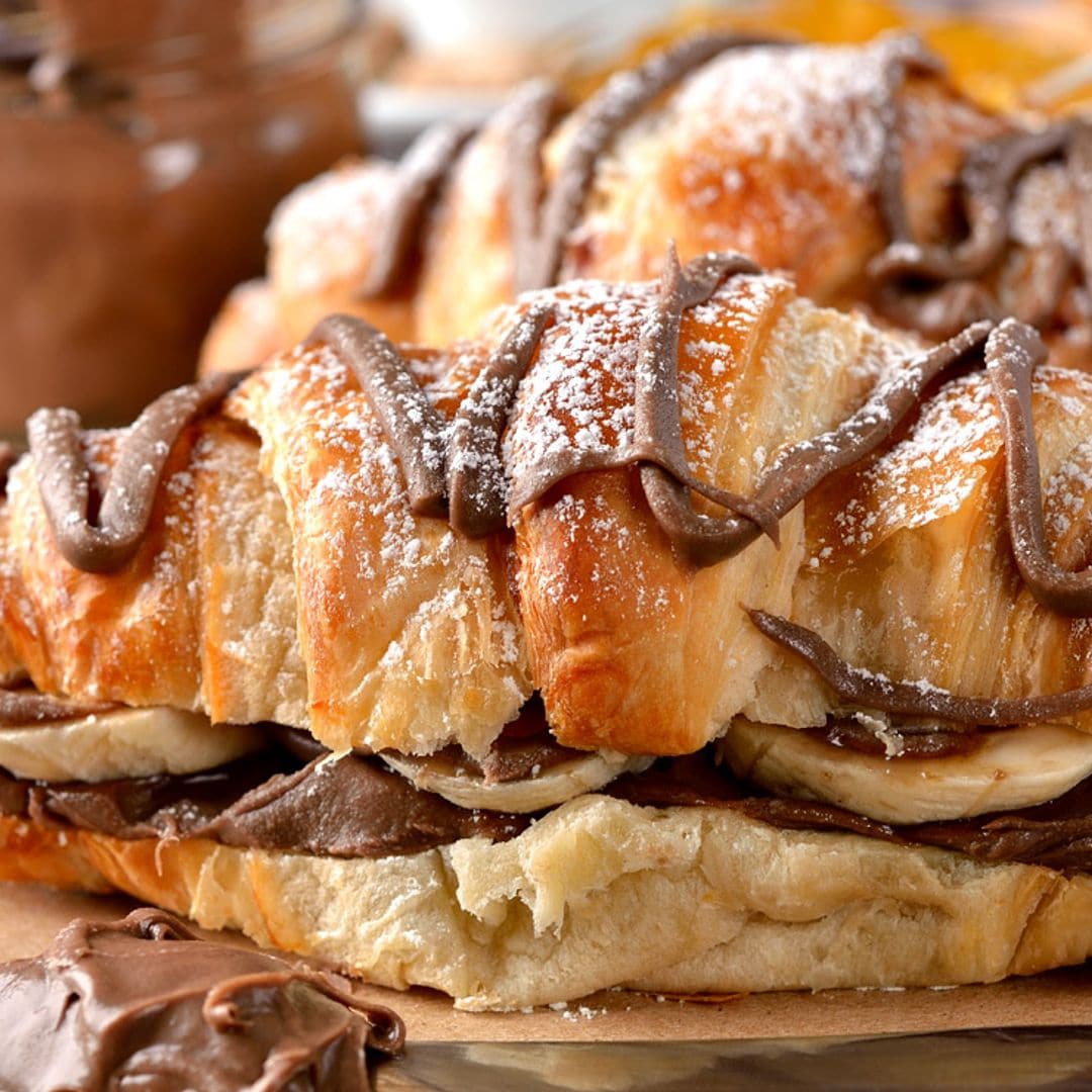 'Croissant' de chocolate y plátano