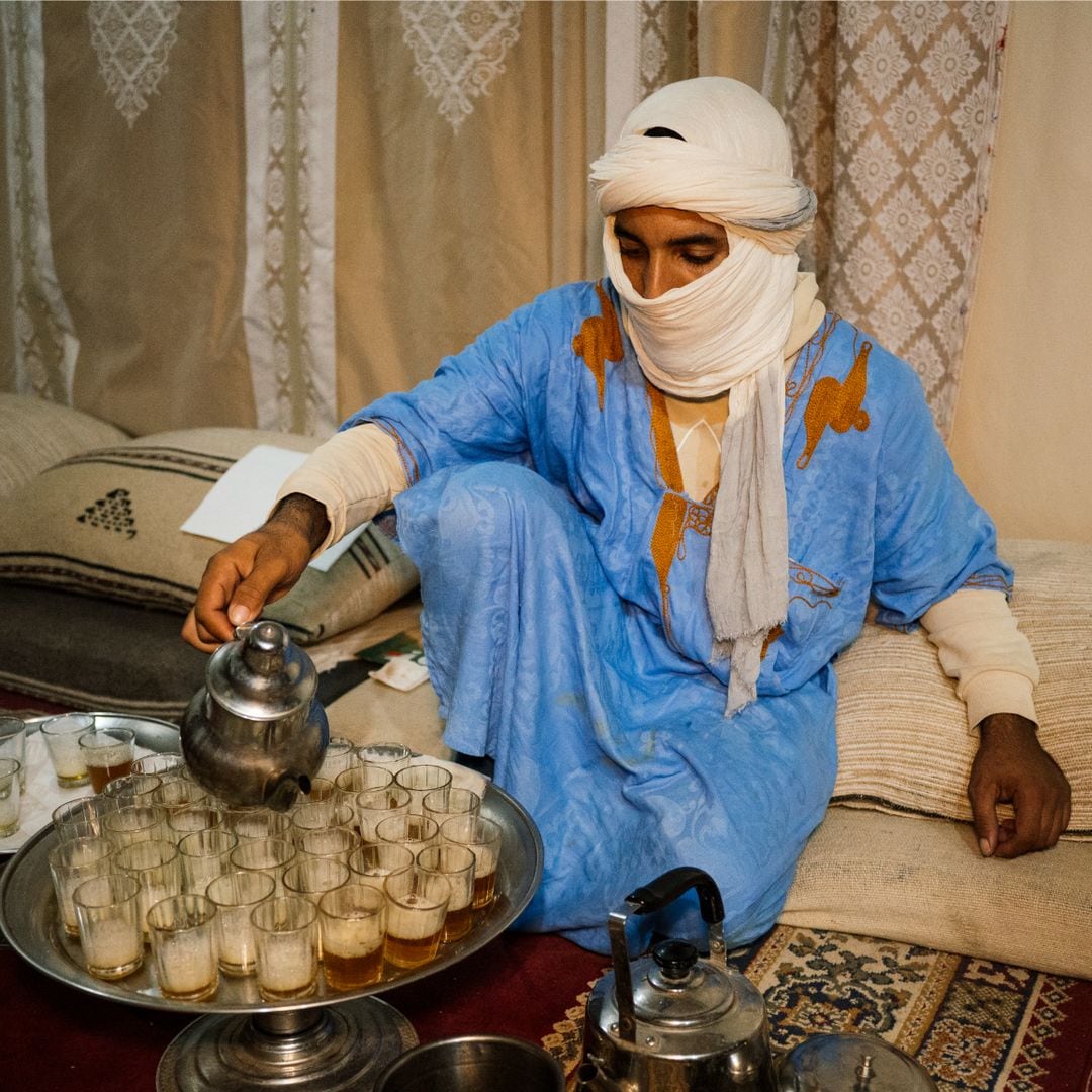 Ceremonia del té, Dajla, Marruecos