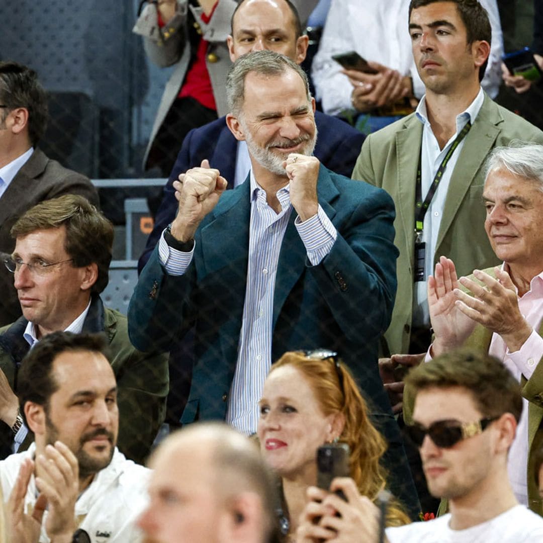 El rey Felipe vibra con Rafa Nadal en la Caja Mágica en una jornada llena de estrellas del deporte y el espectáculo