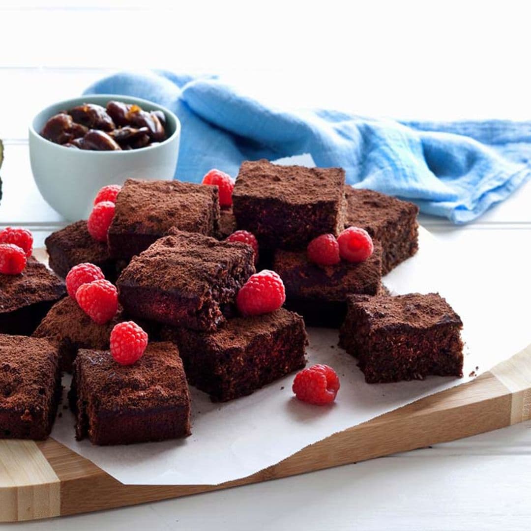 'Brownie' de aguacate y frambuesas