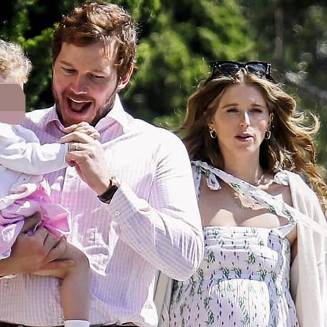 Chris Pratt y Katherine Schwarzenegger, las imágenes de la familia ideal en la misa de domingo