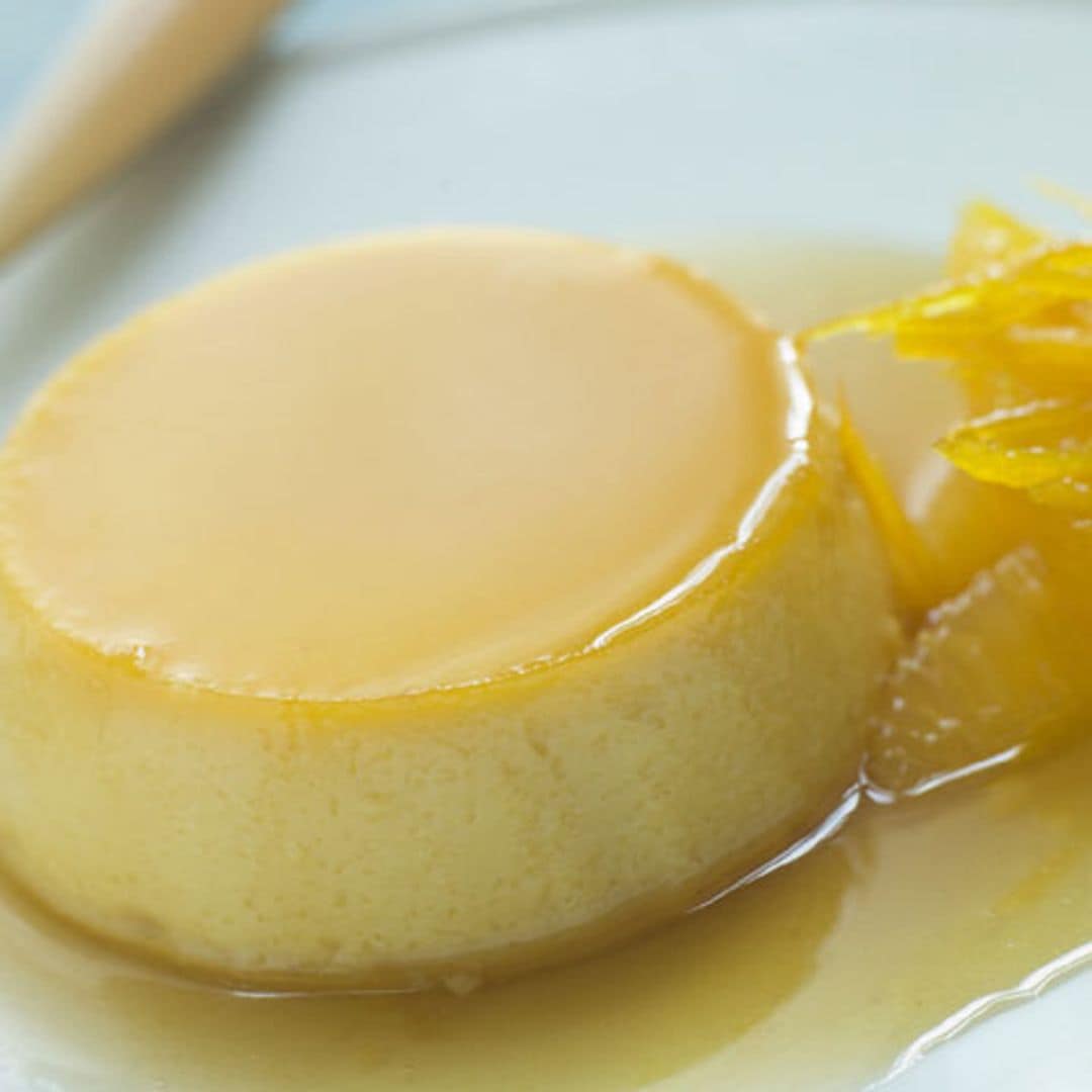 Flan 'light' de naranja