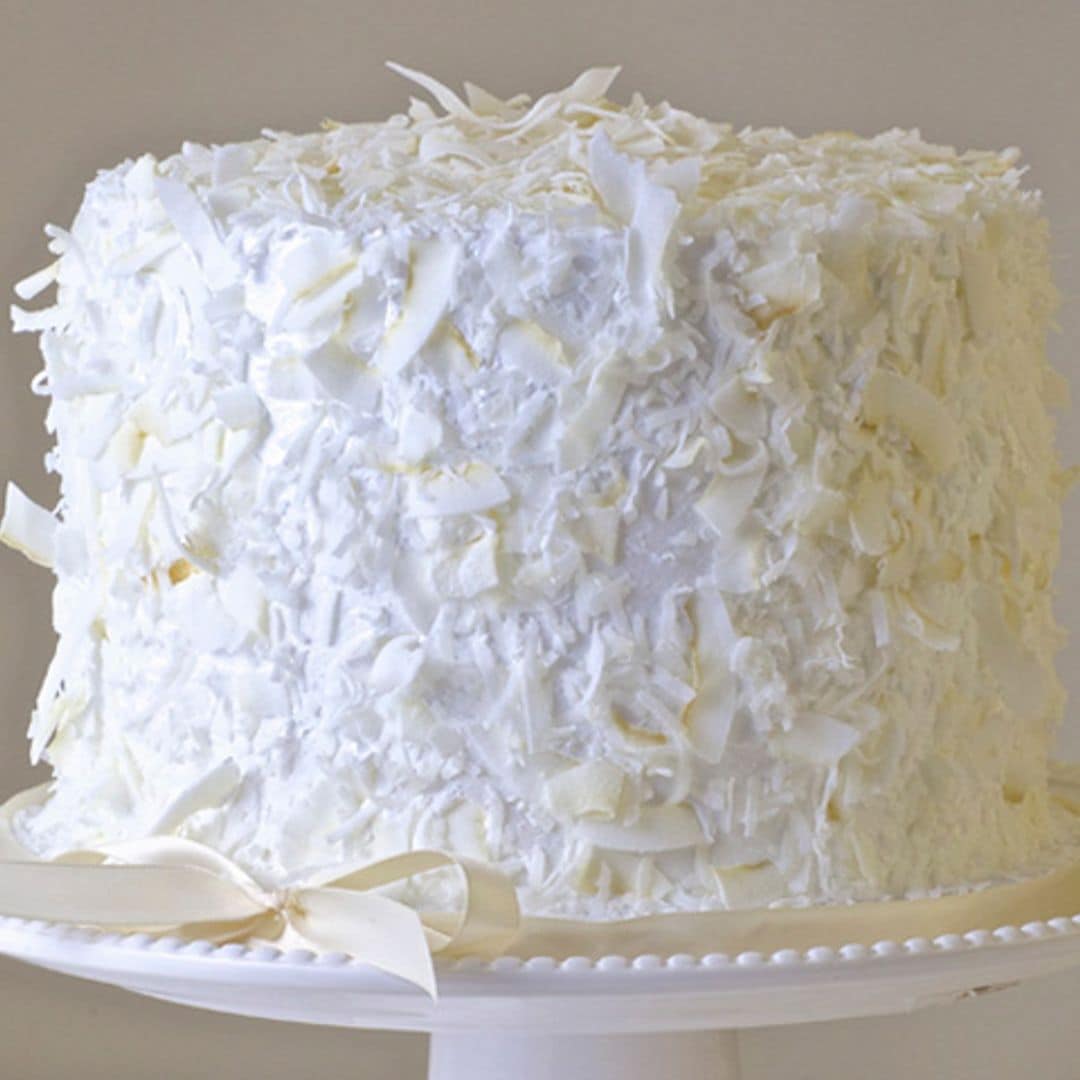 Tarta de chocolate blanco con almíbar de Pedro Ximénez