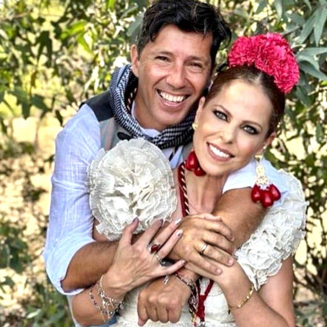 Pastora Soler vive con emoción su primer Camino del Rocío con su hija Estrella, de 7 años, y su marido